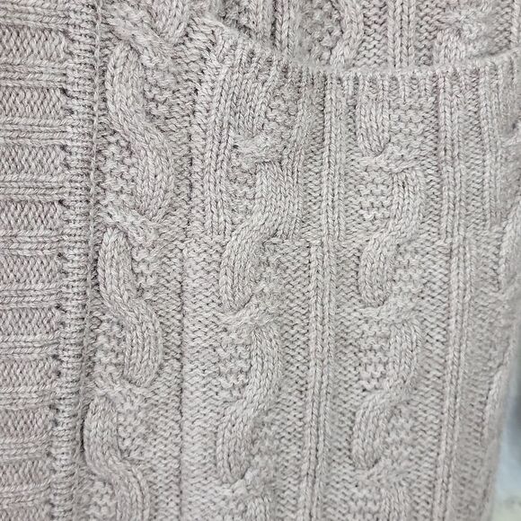Wool + Cashmere Chic Cable Knit Open Cardigan. Size XS - Picture 10 of 12